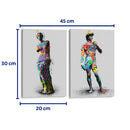 Estatuas graffiteadas - Set de 2 - David Aste - Cuadro decorativo | Canvas Lab