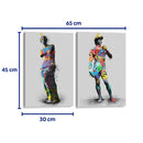 Estatuas graffiteadas - Set de 2 - David Aste - Cuadro decorativo | Canvas Lab