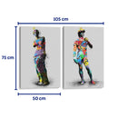 Estatuas graffiteadas - Set de 2 - David Aste - Cuadro decorativo | Canvas Lab