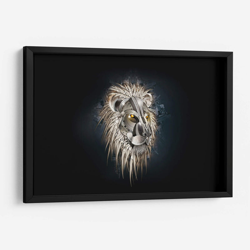 León metálico | Cuadro decorativo de Canvas Lab
