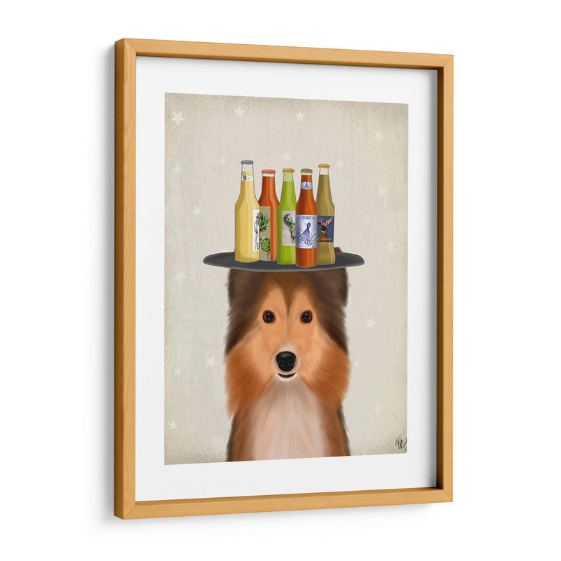 Shetland Sheepdog Beer Lover - Fab Funky | Cuadro decorativo de Canvas Lab