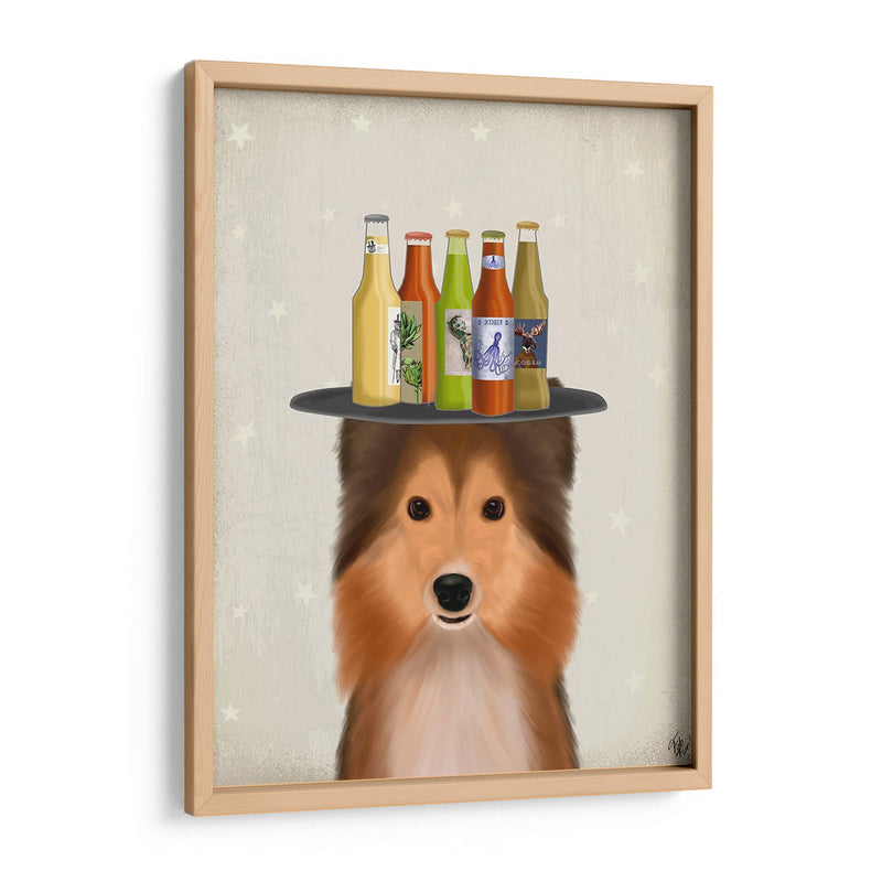 Shetland Sheepdog Beer Lover - Fab Funky | Cuadro decorativo de Canvas Lab