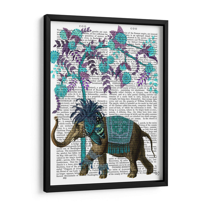 Niraj Elefante, Árbol Azul - Fab Funky | Cuadro decorativo de Canvas Lab
