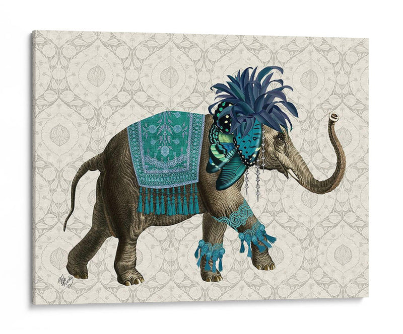 Niraj Elefante, Azul - Fab Funky | Cuadro decorativo de Canvas Lab