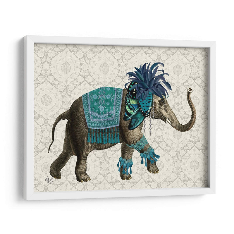 Niraj Elefante, Azul - Fab Funky | Cuadro decorativo de Canvas Lab