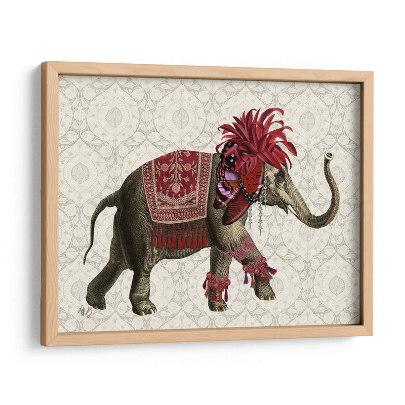 Niraj Elefante, Rojo - Fab Funky | Cuadro decorativo de Canvas Lab