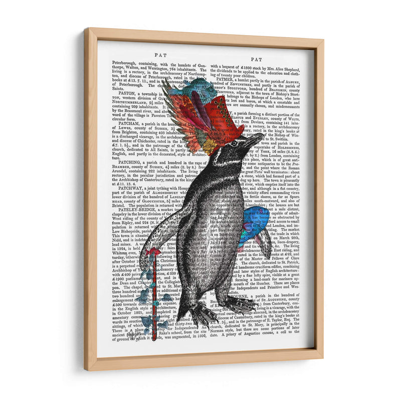 Impresión De Libros De Pingüinos Y Sombrero De Pescado - Fab Funky | Cuadro decorativo de Canvas Lab
