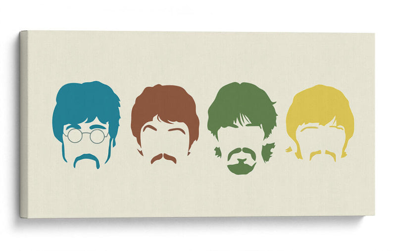 Siluetas de The Beatles | Cuadro decorativo de Canvas Lab