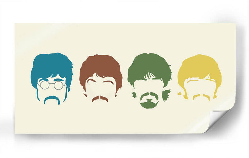 Siluetas de The Beatles | Cuadro decorativo de Canvas Lab
