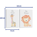 Safari - Jirafa y León - Set de 2 - Cuadro decorativo | Canvas Lab