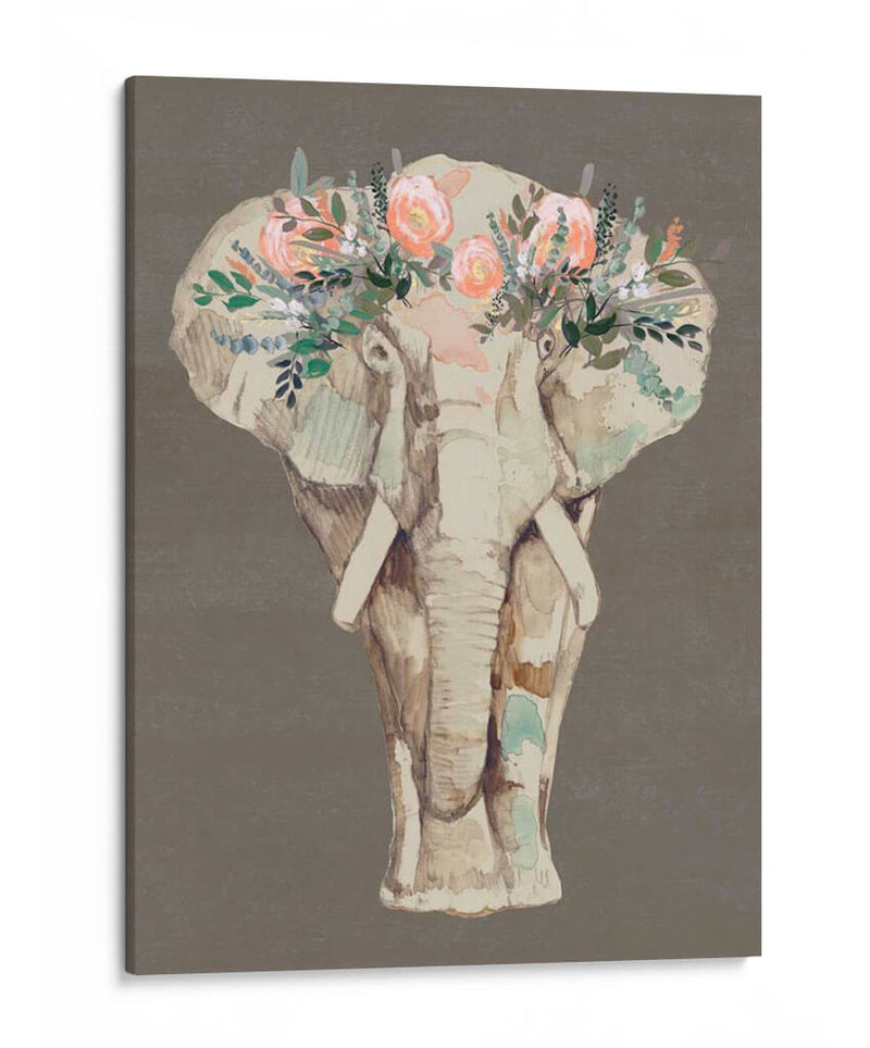 Flor Corona Elefante Ii - Jennifer Goldberger | Cuadro decorativo de Canvas Lab