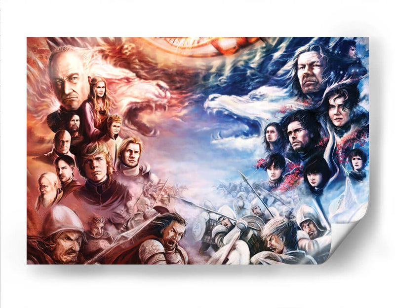A Song of Starks and Lannisters | Cuadro decorativo de Canvas Lab