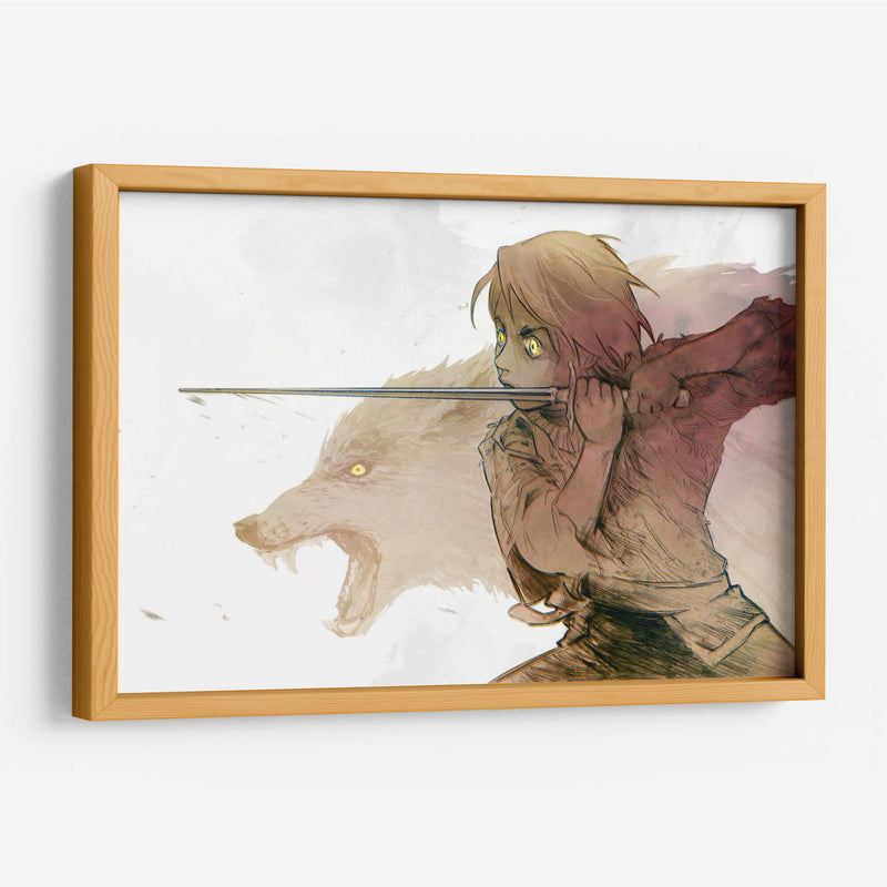 Arya con Nymeria | Cuadro decorativo de Canvas Lab