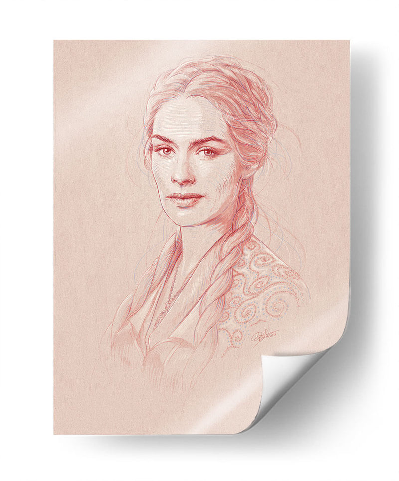 Dibujo de Cersei Lannister | Cuadro decorativo de Canvas Lab