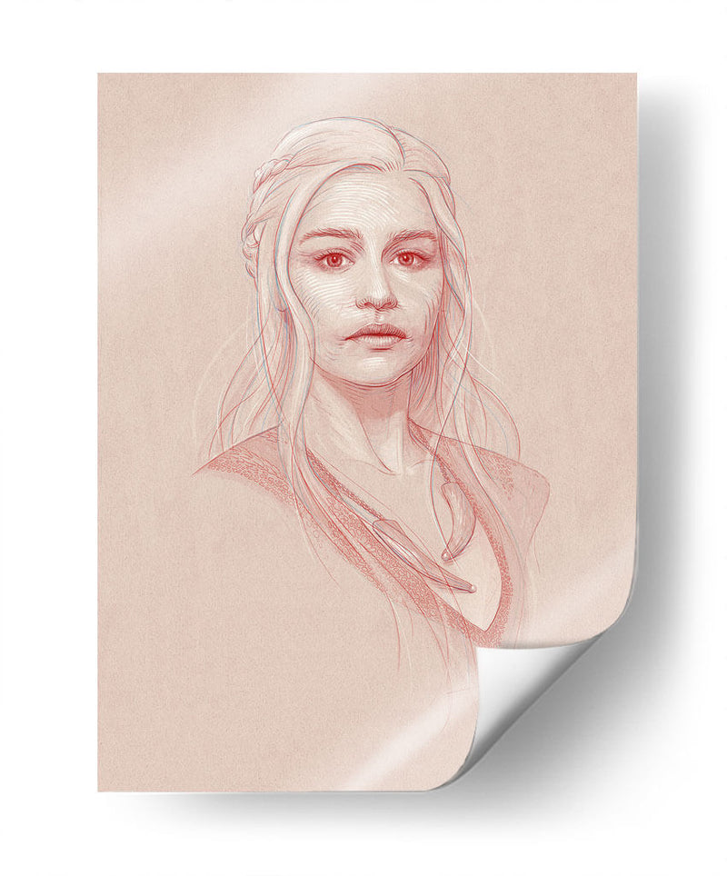 Dibujo de Daenerys Targaryen | Cuadro decorativo de Canvas Lab