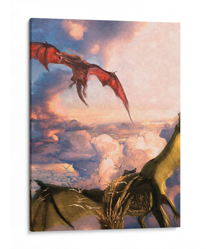 El vuelo de Jon y Daenerys | Cuadro decorativo de Canvas Lab