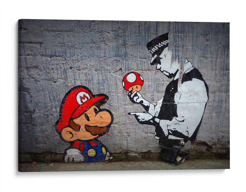 Mario y el Policia | Cuadro decorativo de Canvas Lab