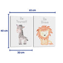 Safari - Cebra y León - Set de 2 - Cuadro decorativo | Canvas Lab