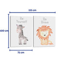 Safari - Cebra y León - Set de 2 - Cuadro decorativo | Canvas Lab