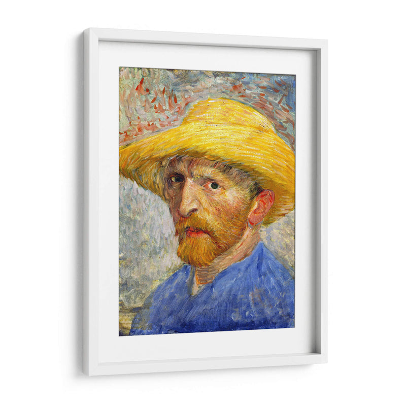 Autorretrato con sombrero de paja (1887) - I - Vincent Van Gogh | Cuadro decorativo de Canvas Lab