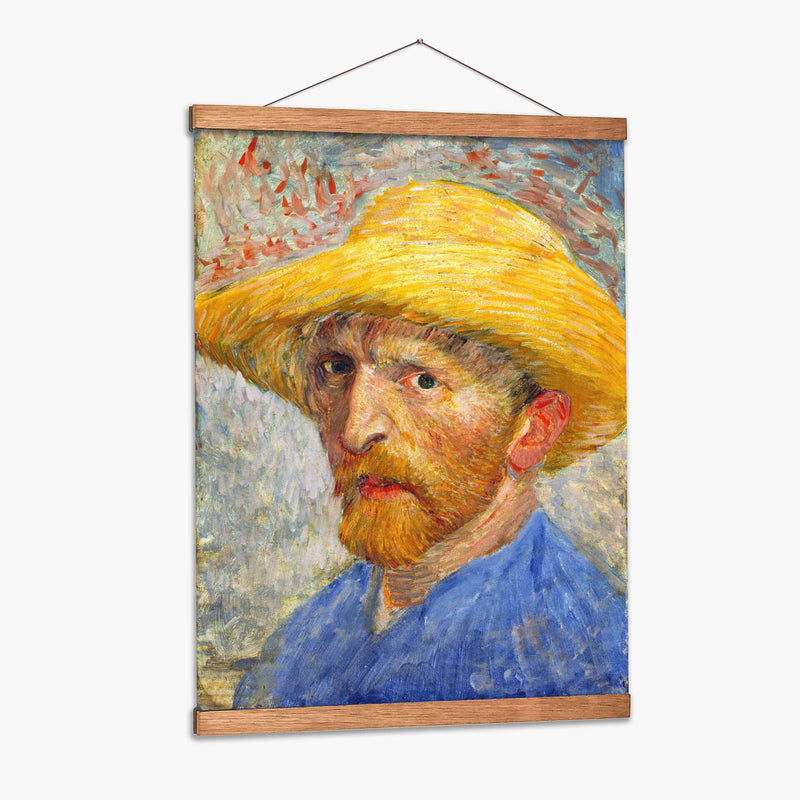 Autorretrato con sombrero de paja (1887) - I - Vincent Van Gogh | Cuadro decorativo de Canvas Lab