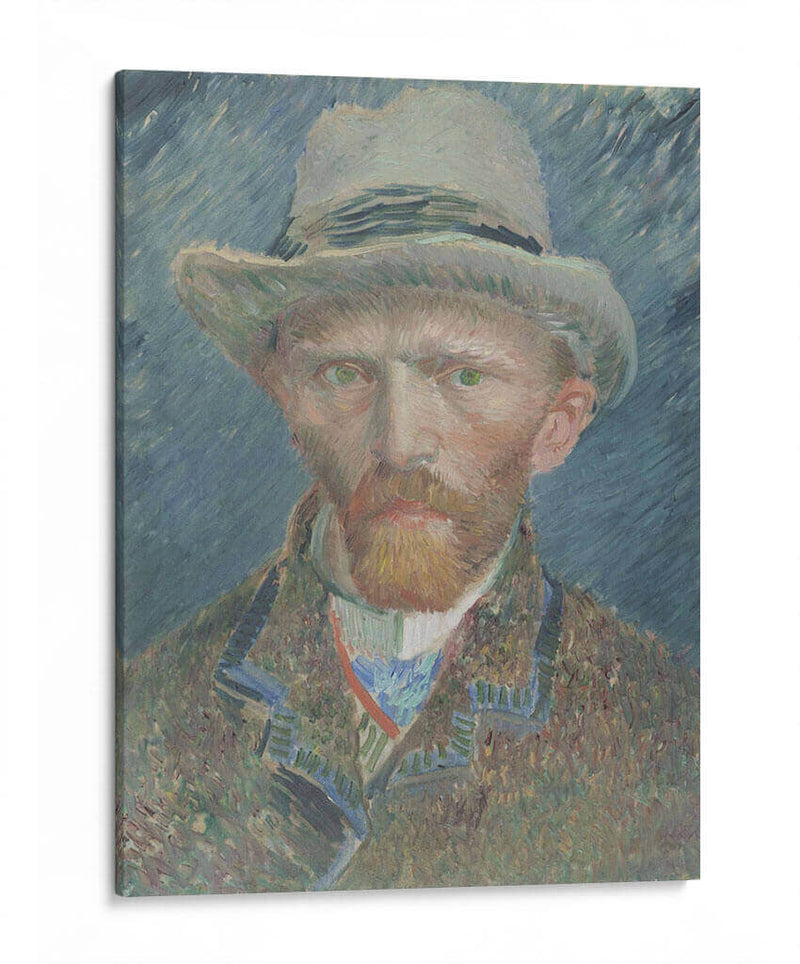 Autorretrato con sombrero de fieltro gris (1887) - I - Vincent Van Gogh | Cuadro decorativo de Canvas Lab