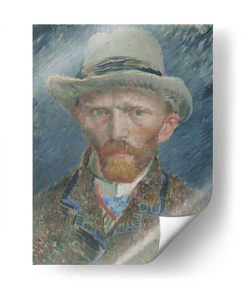 Autorretrato con sombrero de fieltro gris (1887) - I - Vincent Van Gogh | Cuadro decorativo de Canvas Lab
