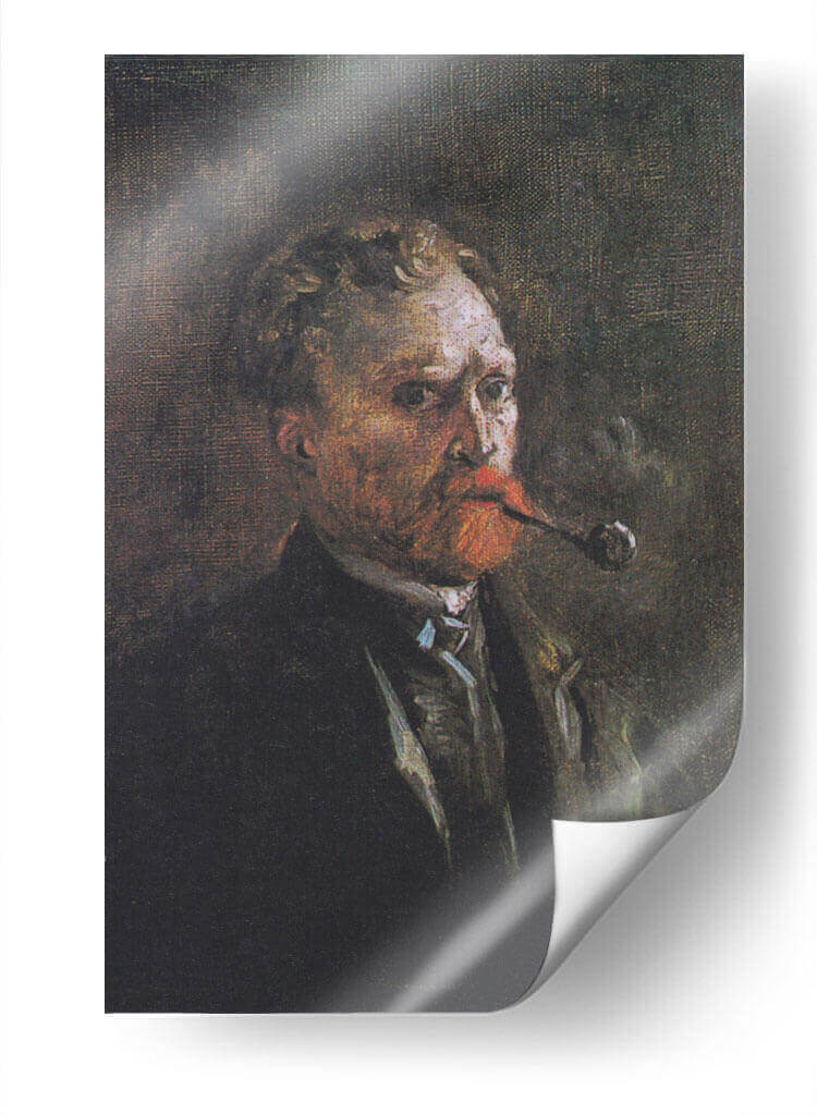 Autorretrato con pipa (1886) - II - Vincent Van Gogh | Cuadro decorativo de Canvas Lab
