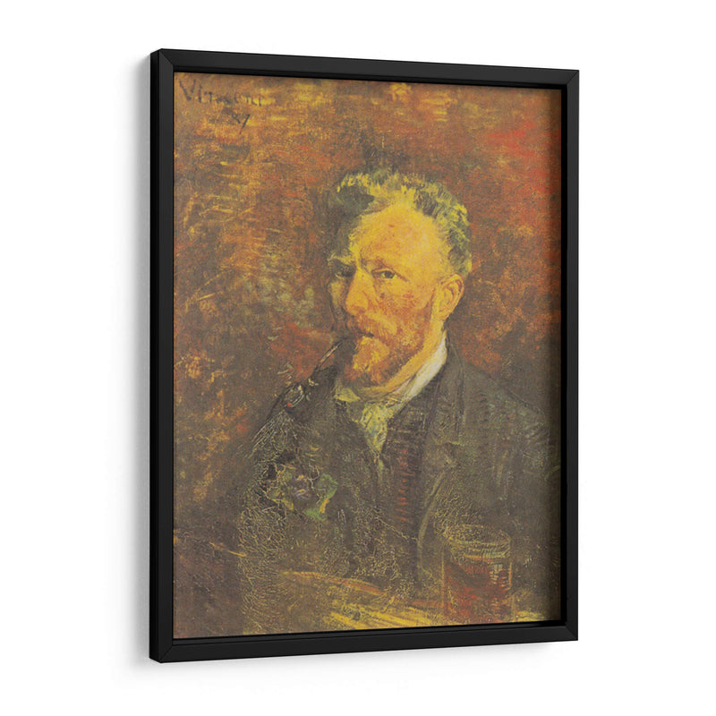 Autorretrato con pipa y vaso - Vincent Van Gogh | Cuadro decorativo de Canvas Lab
