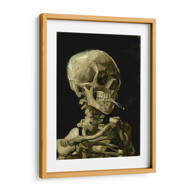 Cráneo fumando un cigarrillo - Vincent Van Gogh | Cuadro decorativo de Canvas Lab