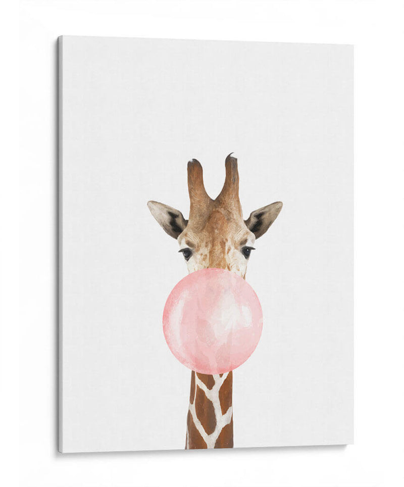 Giraffe Bubble Gum | Cuadro decorativo de Canvas Lab