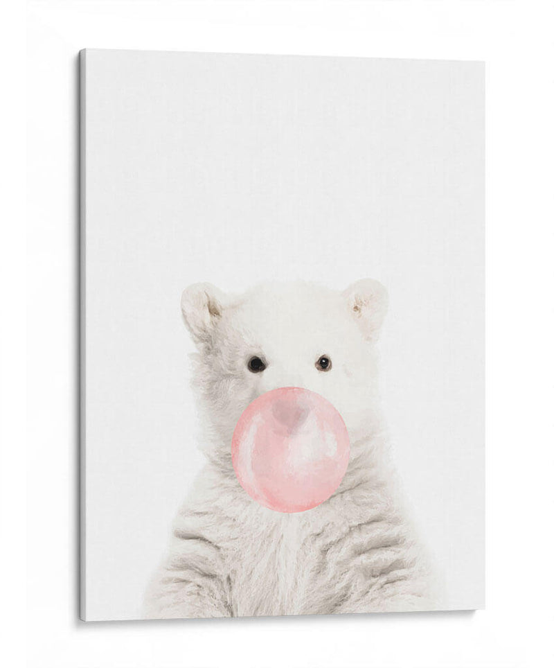 White Bear Bubble Gum | Cuadro decorativo de Canvas Lab