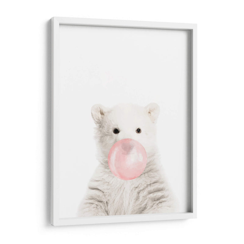 White Bear Bubble Gum | Cuadro decorativo de Canvas Lab