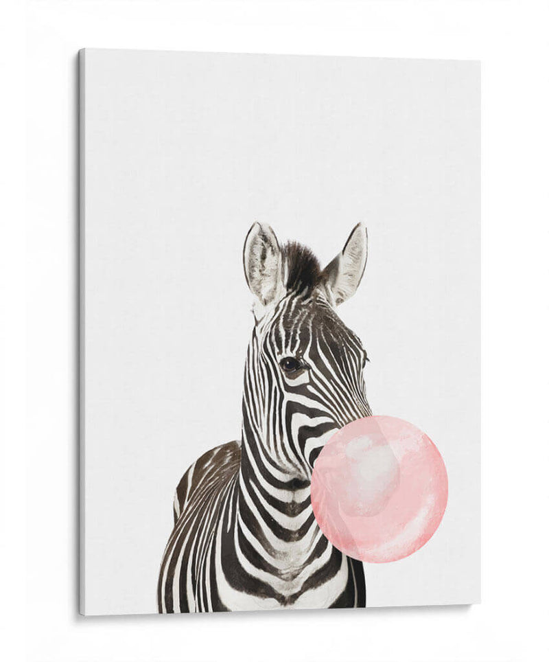 Zebra Bubble Gum | Cuadro decorativo de Canvas Lab