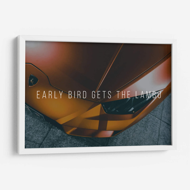 Early Bird Gets The Lambo | Cuadro decorativo de Canvas Lab
