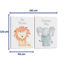Safari - León y Elefante - Set de 2 - Cuadro decorativo | Canvas Lab
