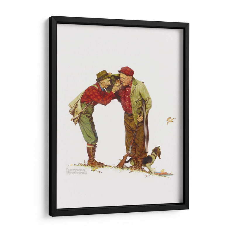 Dos ancianos con el perro - Norman Rockwell | Cuadro decorativo de Canvas Lab