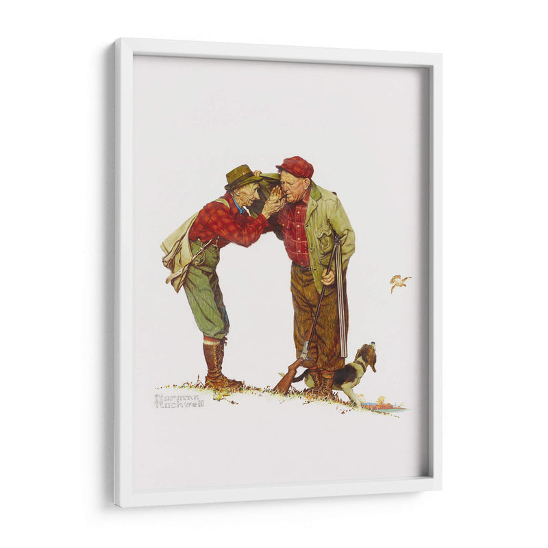 Dos ancianos con el perro - Norman Rockwell | Cuadro decorativo de Canvas Lab