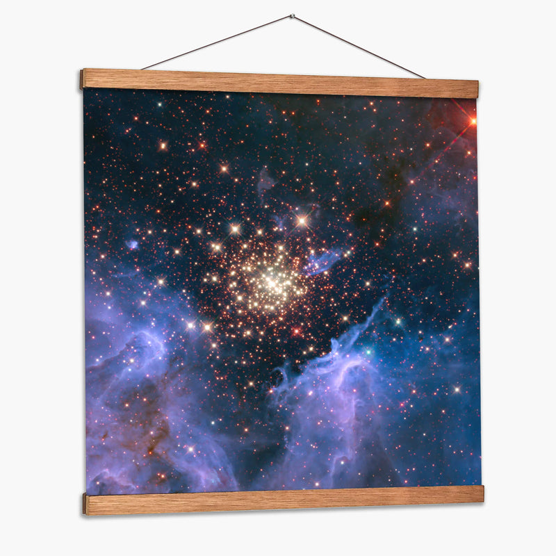 Cúmulo estelar con pirotecnias celestiales | Cuadro decorativo de Canvas Lab