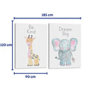 Safari - Jirafa y Elefante - Set de 2 - Cuadro decorativo | Canvas Lab