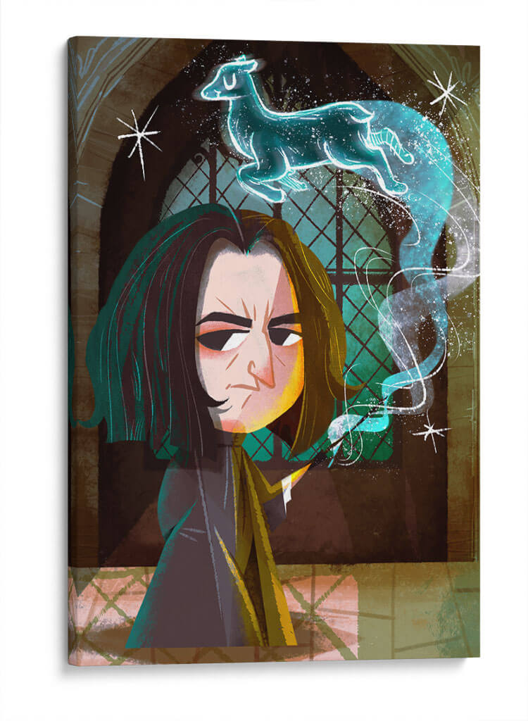 Ilustración de Snape y su patronus | Cuadro decorativo de Canvas Lab