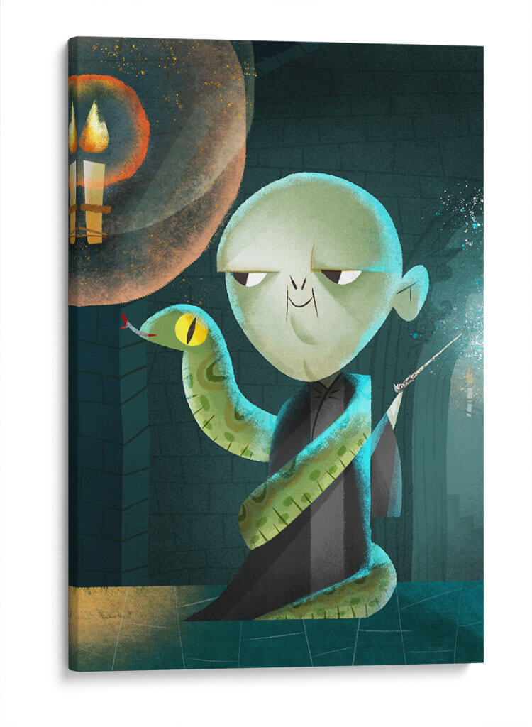 Ilustración de Voldemort y Nagini | Cuadro decorativo de Canvas Lab