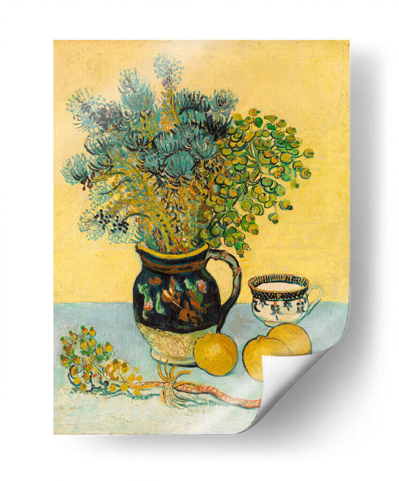 Naturaleza muerta (jarra de mayólica con flores silvestres) - Vincent Van Gogh | Cuadro decorativo de Canvas Lab