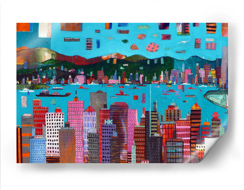 Hong Kong a todo color | Cuadro decorativo de Canvas Lab