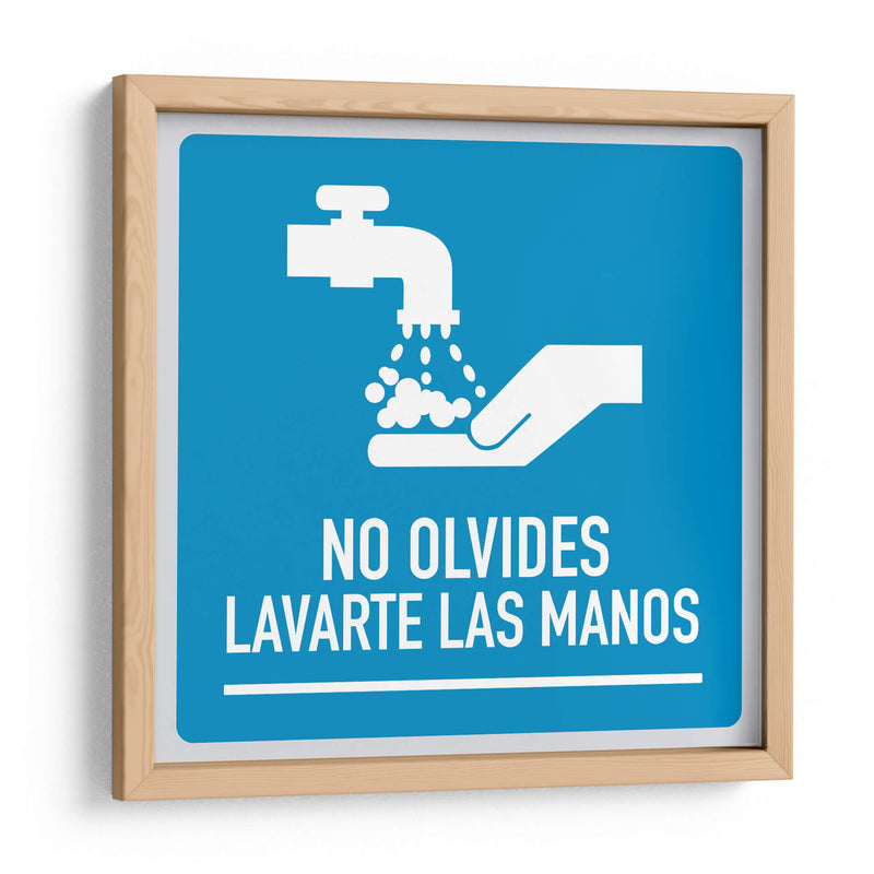 No olvides lavarte las manos | Cuadro decorativo de Canvas Lab
