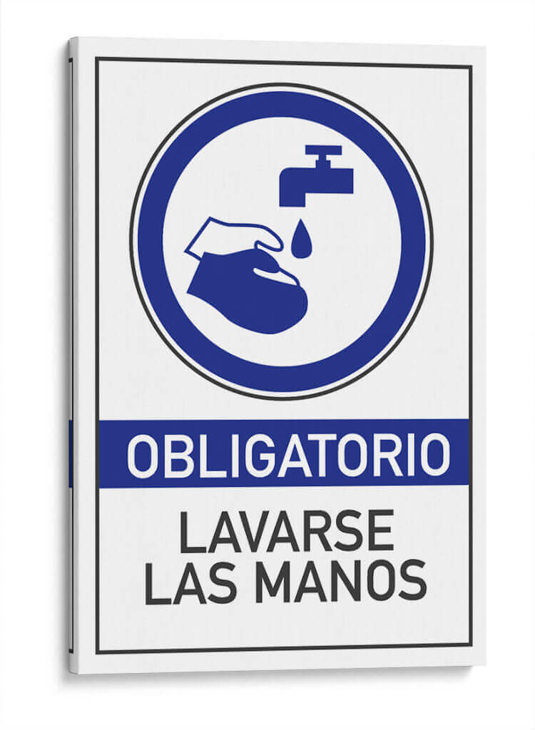 Obligatorio lavarse las manos | Cuadro decorativo de Canvas Lab