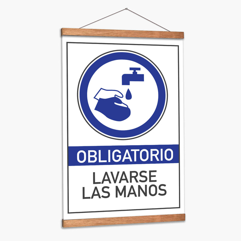 Obligatorio lavarse las manos | Cuadro decorativo de Canvas Lab