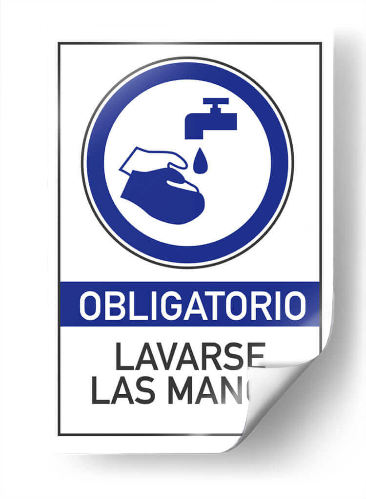 Obligatorio lavarse las manos | Cuadro decorativo de Canvas Lab