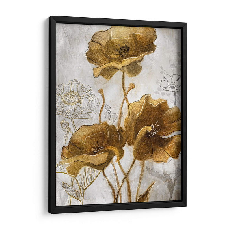 Flowerfield De Oro Y Plata Ii - Studio W | Cuadro decorativo de Canvas Lab