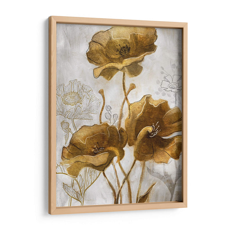 Flowerfield De Oro Y Plata Ii - Studio W | Cuadro decorativo de Canvas Lab